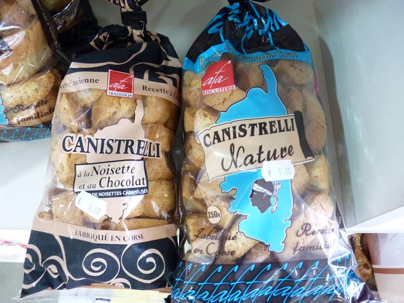 Canistrelli. Nature et à la noisette et au chocolat - fabriqué en Corse / Afa Tradition