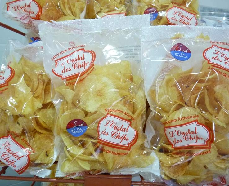 Chips artisanales L'Oustal des Chips. Label Sud de France.