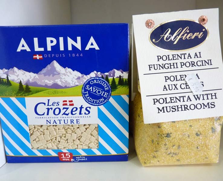 Crozets de Savoie et polenta aux cèpes Alfieri