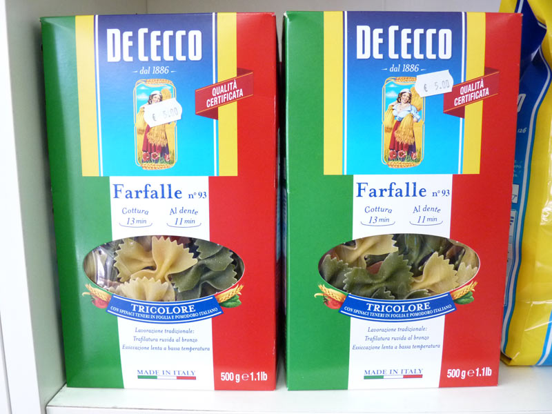 Farfalle tricolore n°93