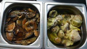 Champignons sanguins et coeurs d'artichauts