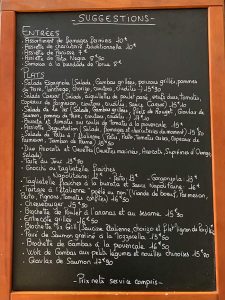 Menu été 2019