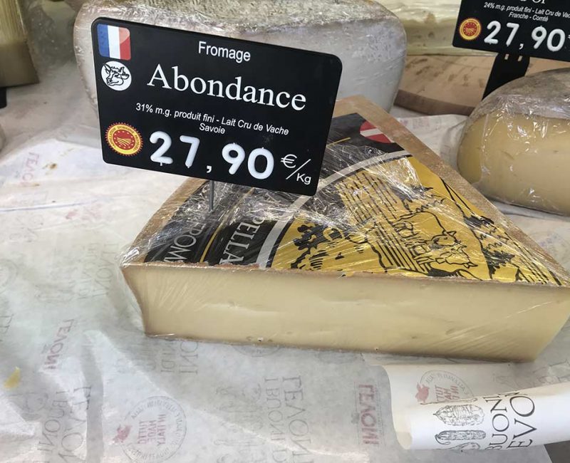 Abondance AOP. Au lait cru de vache, Savoie