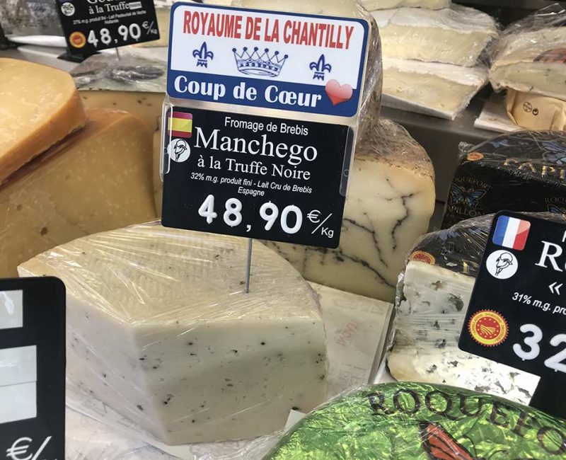 Manchego au lait cru de brebis, à la truffe noire.Espagne