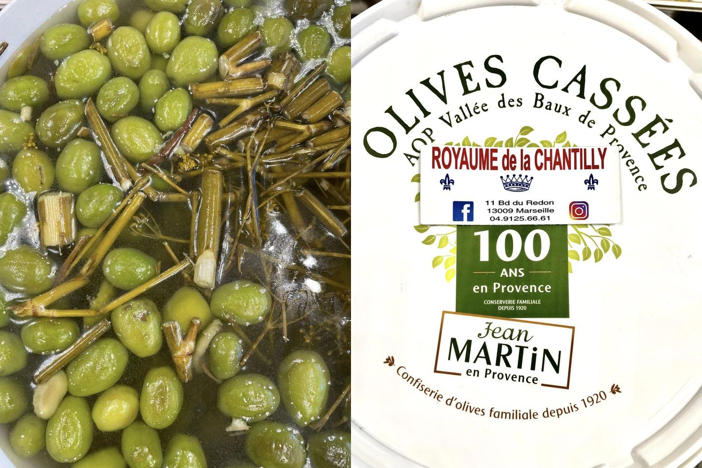 Olives cassées AOP des Baux de Provence
